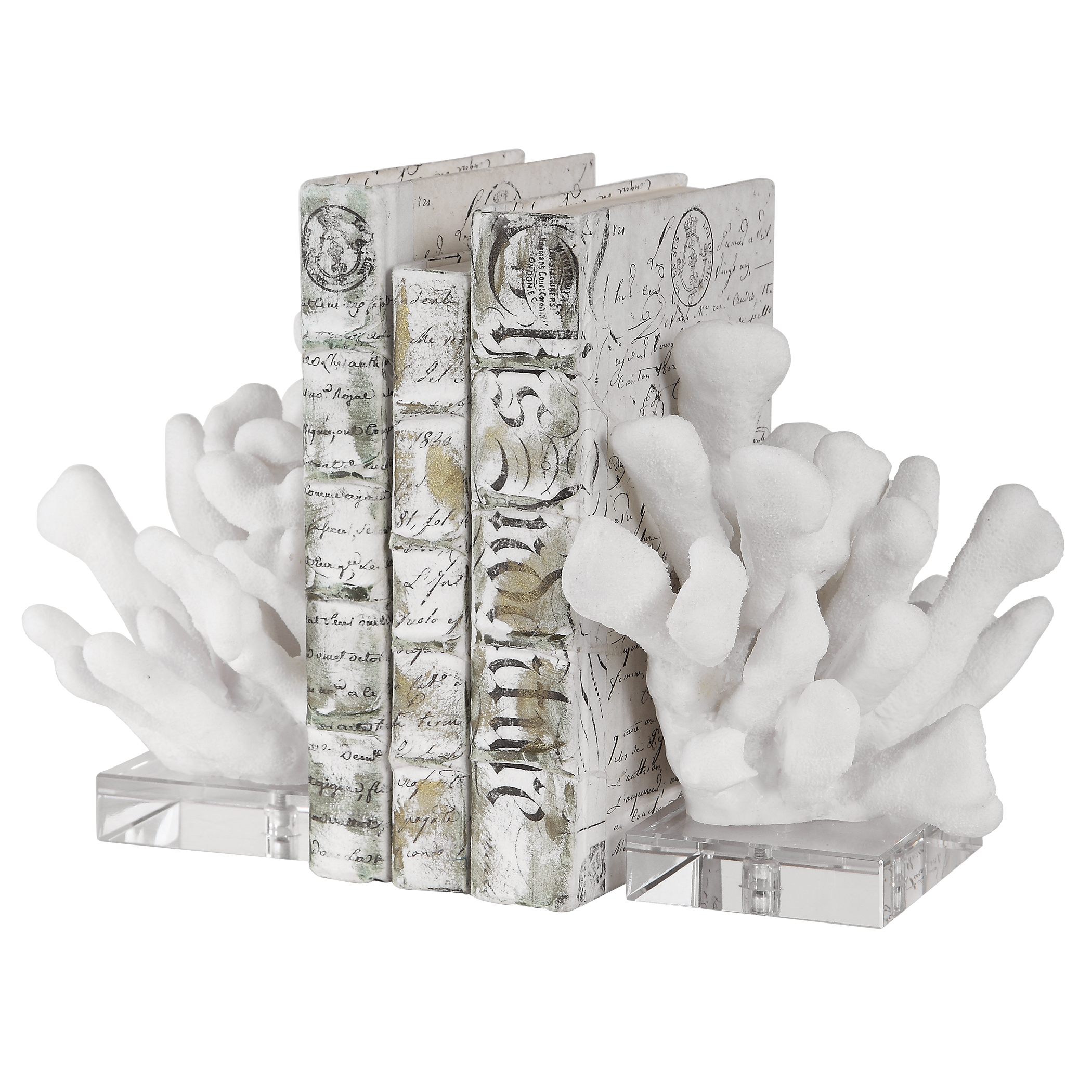Picture of CHARBEL WHITE BOOKENDS, SET/2